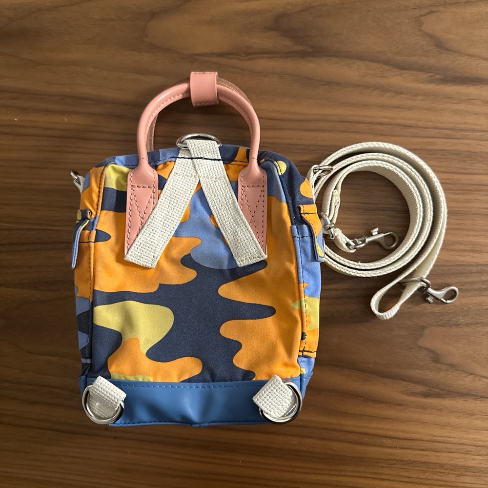 Acne Studios X Fjllrven Micro Scale Kanken Bag (2018) In Blue-Orange Camo View 2